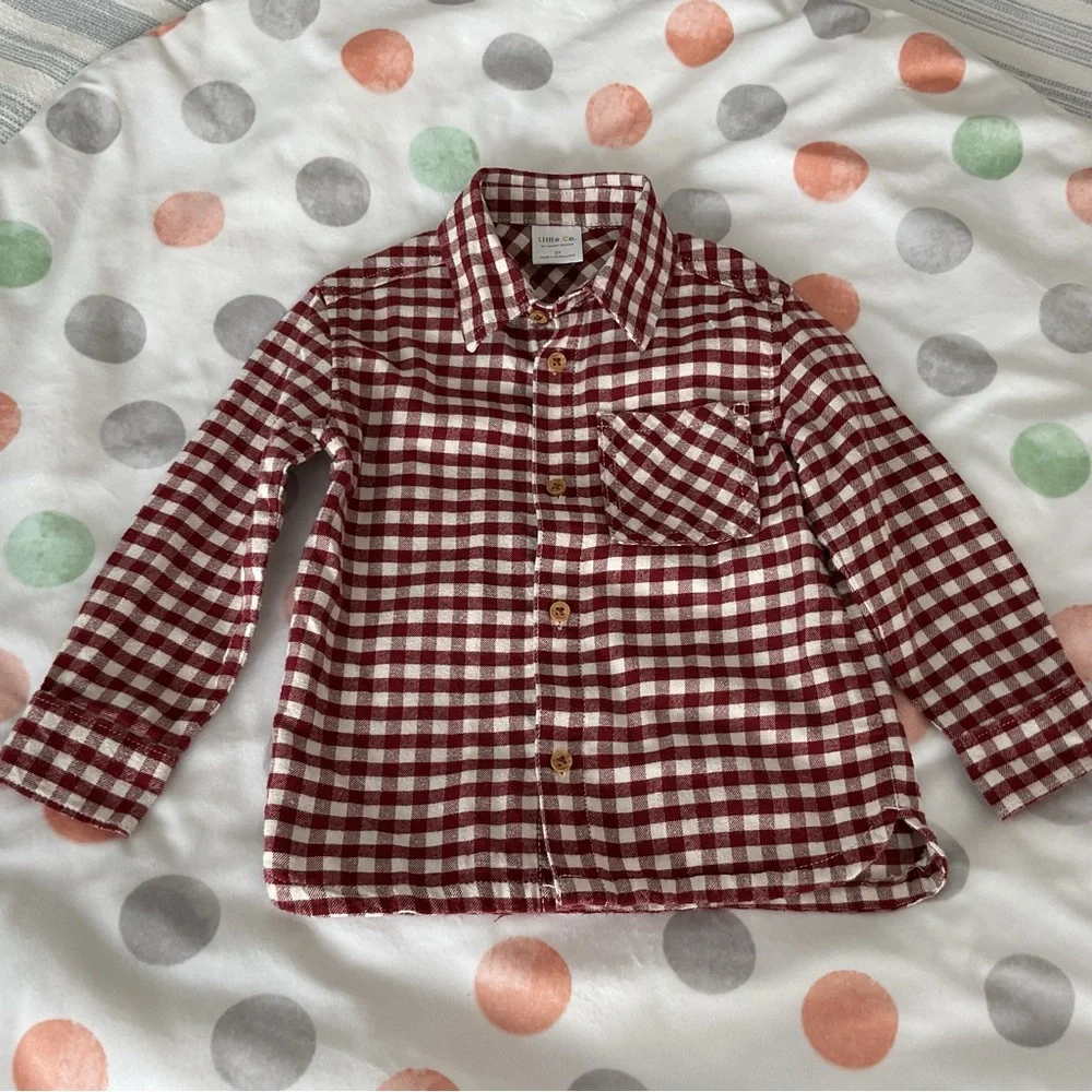 Toddler Boy Button Down Shirts and Sweater Bundle - Size 2T